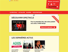 Tablet Screenshot of ados-lespectacle.com